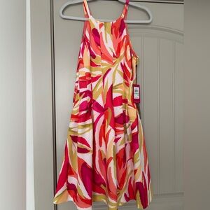 Vince Camuto Red and Pink Halter Maxi Sundress